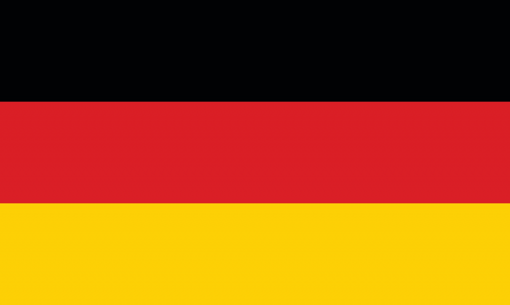 Black red and yellow flag from Germany