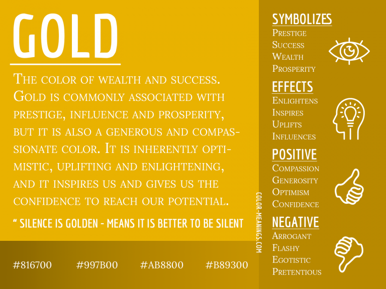 Significado Del Color Oro El Color Oro Simboliza Riqueza Y xito IWOFR