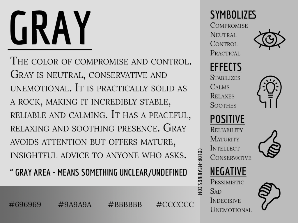 Gray Color Meaning Infographic