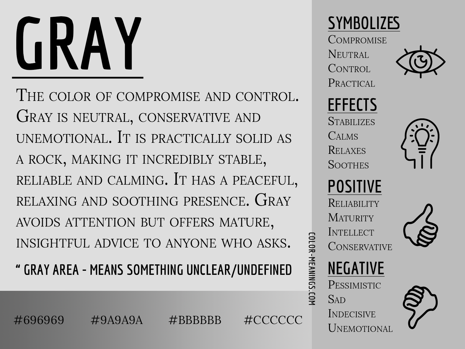 Gray Color Meaning: The Color Gray Symbolizes Compromise and Control -  Color Meanings