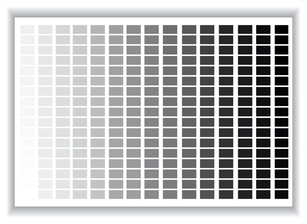 Color palette with many different shades of gray