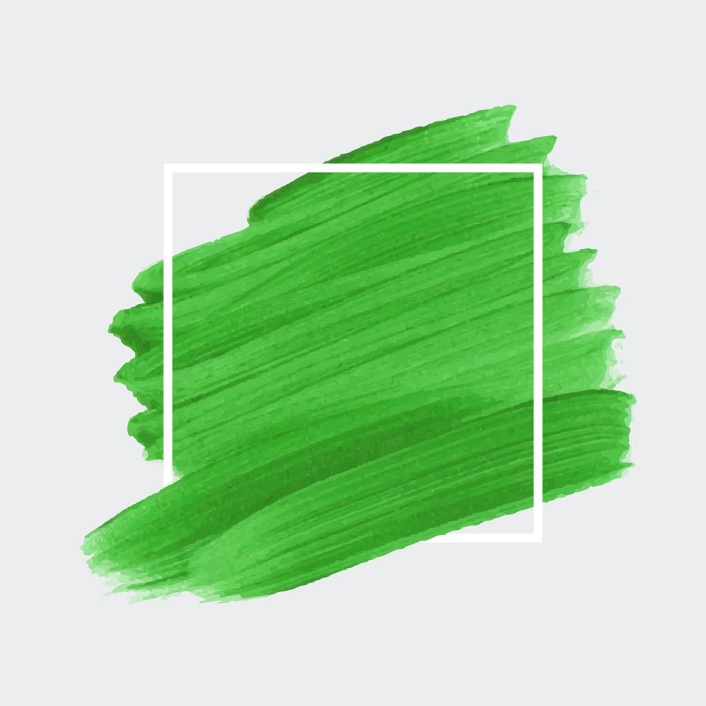 Shades of green brush strokes