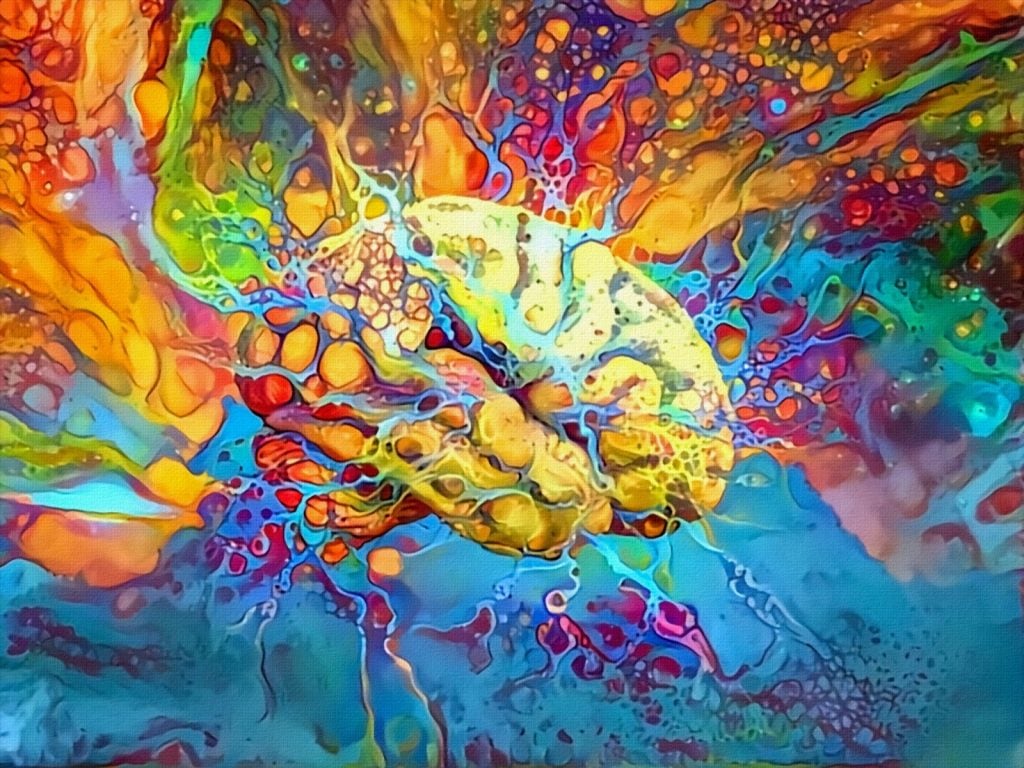 Illustration of colorful brain