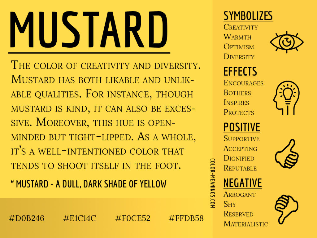 Mustard Color Meaning Infographic