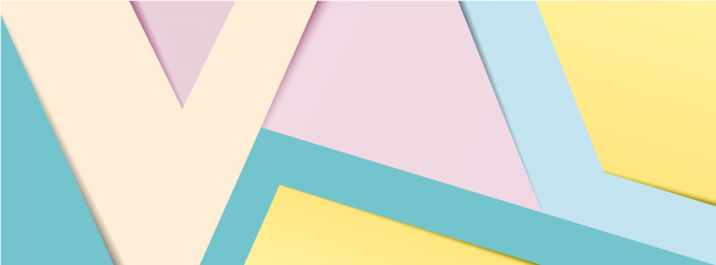 Paper banner made with pastel colors