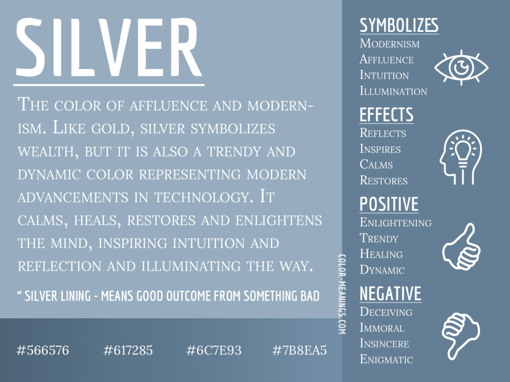 Silver Color Meaning Infographic