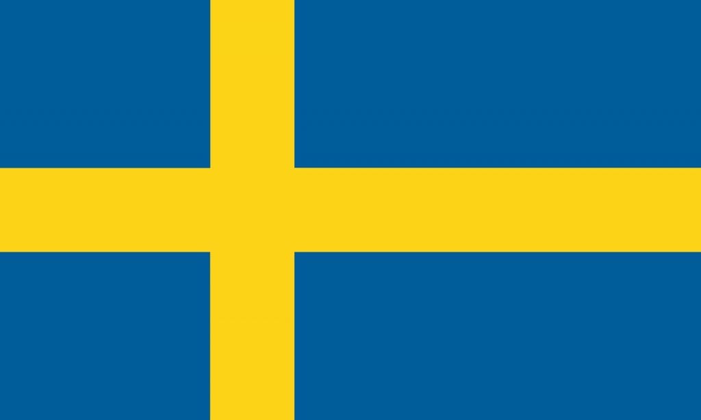 Yellow and blue flag from Sweden