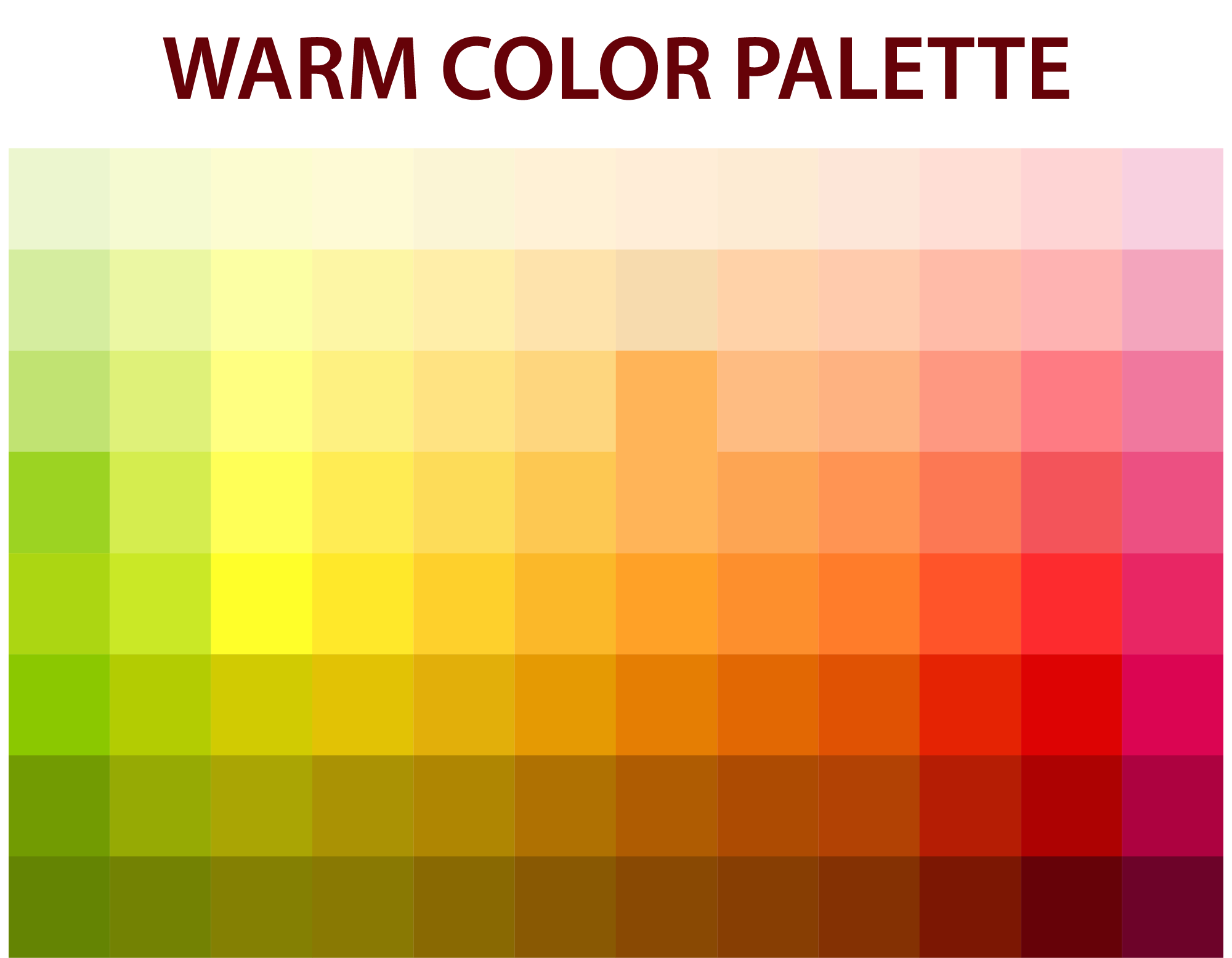 Warm Color Chart