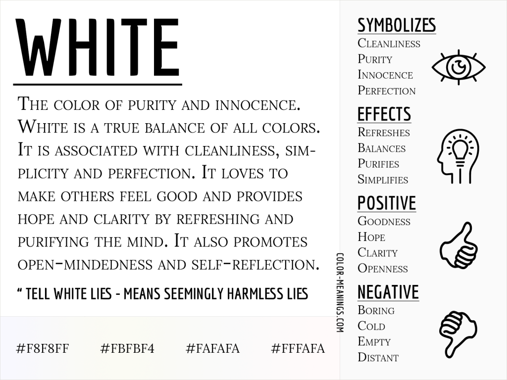 White Color Meaning Infographic