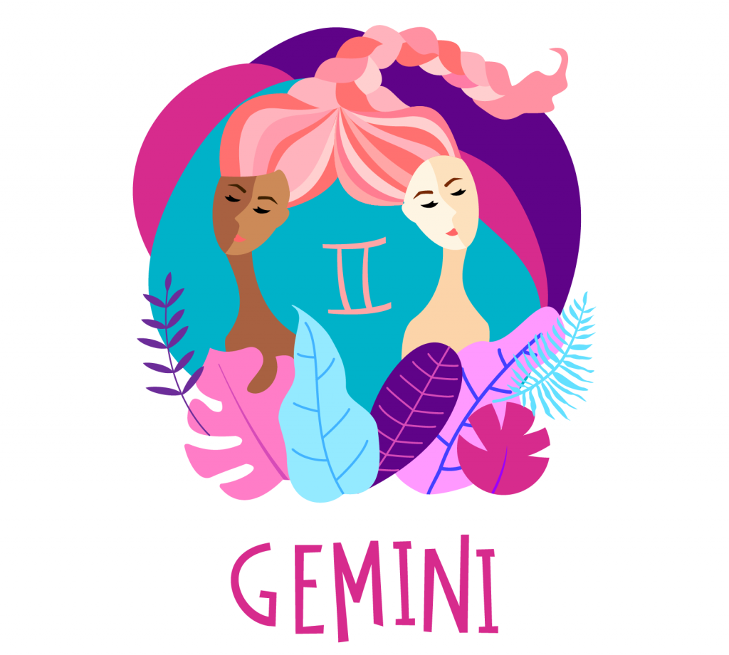 Illustration of zodiac sign Gemini