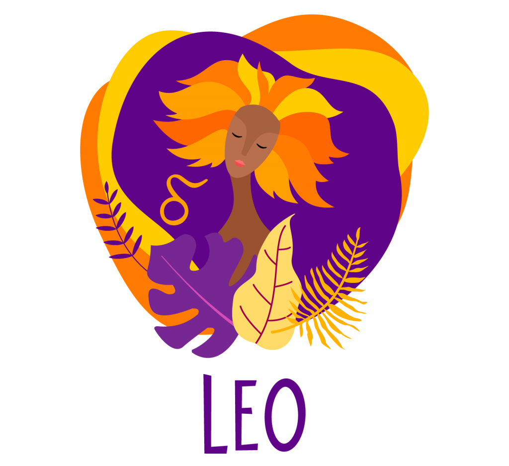 Illustration of zodiac sign Leo