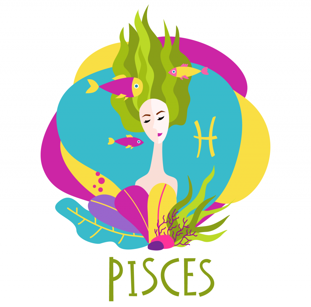 Illustration of zodiac sign Pisces